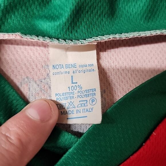 Cristiano Ronaldo Portugal Red Soccer Jersey Size Large Made In Italy - Picture 2 of 4